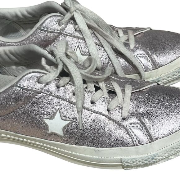 Converse One‎ Star Sneaker Metallic Rose Pink Leather - Picture 10 of 10
